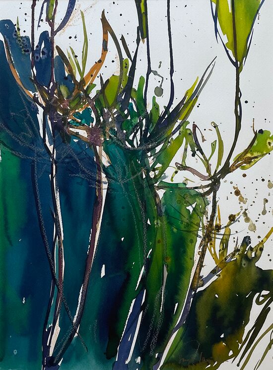 malerei gemälde aquarell serie blumen abstrakt