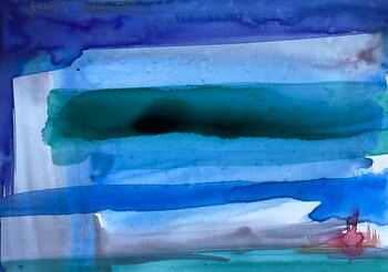 abstrakt aquarell malerei steinpapier