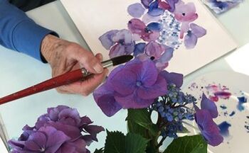 blumen malen sketch aquarell malkurs aquarell