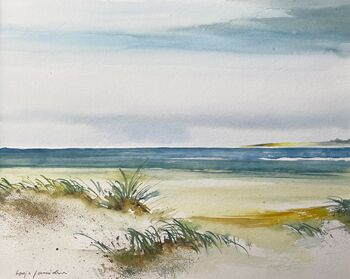 Dünen Meer Weite malen Aquarell