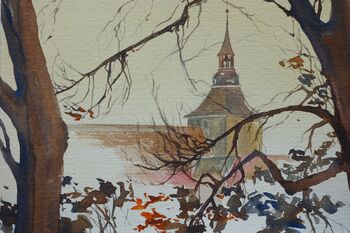 aquarell lüneburg marienkirche malerei gemälde