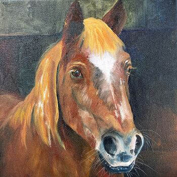 pferd tiere malerei öl familie portrait