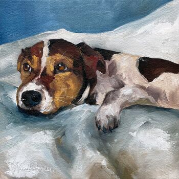 malerei öl hunde portrait familie tiere