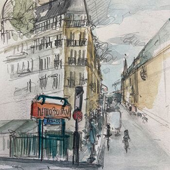 metro in paris sketch