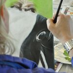Acrylbildkorrektur- Kuh-Acrylmalerei-Malkurs