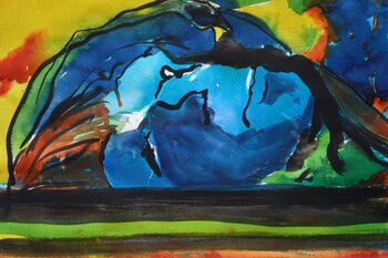 portrait blaues gesicht