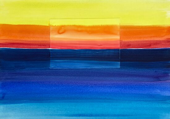 malen am meer sonne steinpapier sonnenuntergang steinpapier aquarell malerei meer