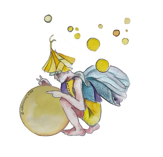 Merkur merkur planet weltraum astrologie illustration fee elfe
