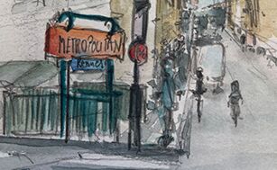 metro in paris sketch