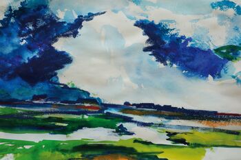 Mixtechnik Himmel Meer Wolken