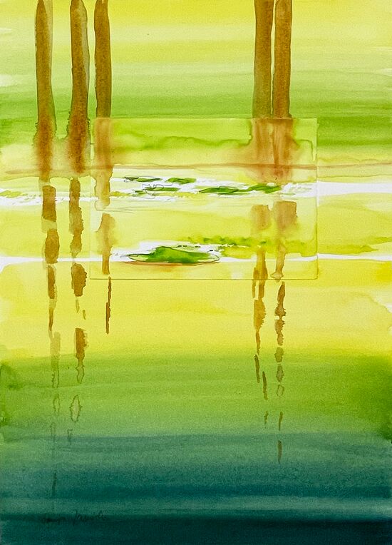 malen am meer see seerosen see seerosen aquarell malerei landschaft