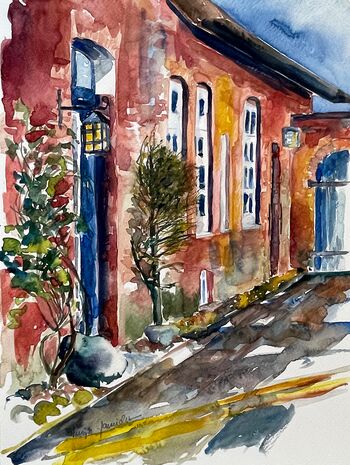 koog malerei aquarell haus