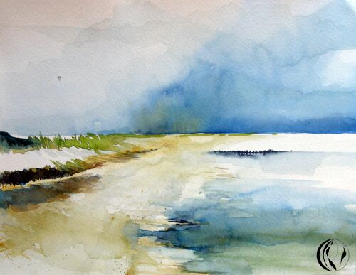Ellenbogen auf Sylt Aquarell