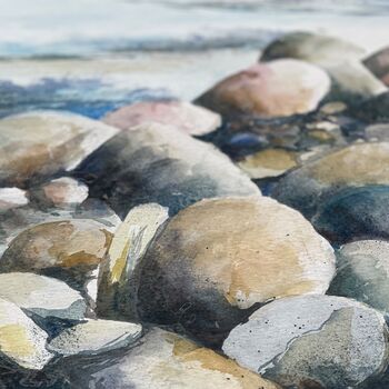gemalte steine am strand