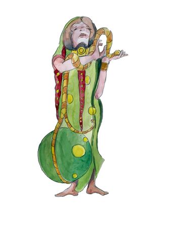 elfe fee chiron heiler malen figur aquarell