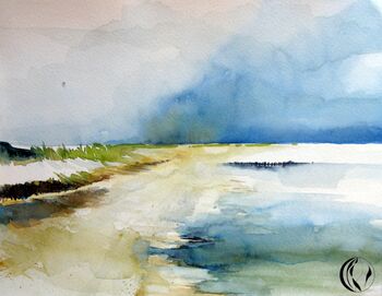 Ellenbogen auf Sylt Aquarell