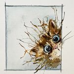 pustekatze aquarell malen katze