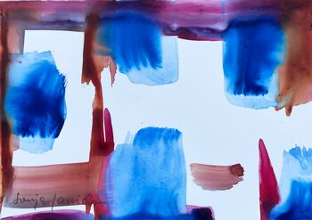 aquarell malerei steinpapier abstrakt
