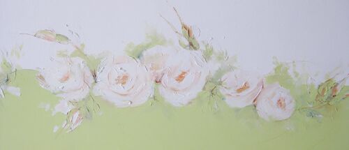 rosenband auf wand acryl auf wand gemalt