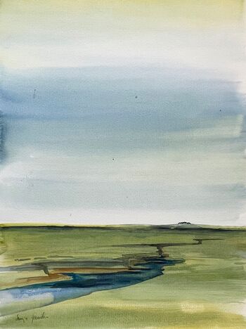 priel landschaft malerei aquarell