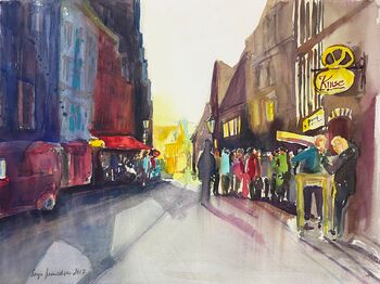 lüneburg malerei innenstadt aquarell