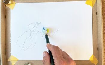 malen mit einer Murmel Malübung mit Murmel