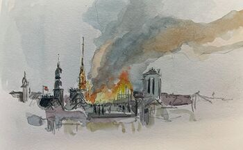 paris nodre dame gemalt