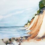 Abbruchkante Aquarell Steine malen