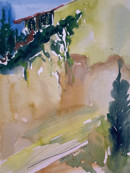 aquarell malerei wald natur gemälde