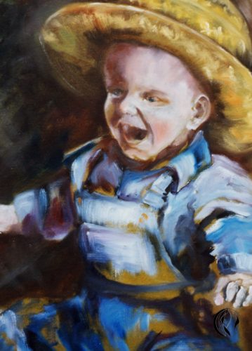 Ölmalerei eines Kind