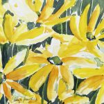 Kuhauge Heliopsis helianthoides Blume gelb Aquarell