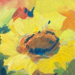 Sonnenblume abstrakt acryl blume malen