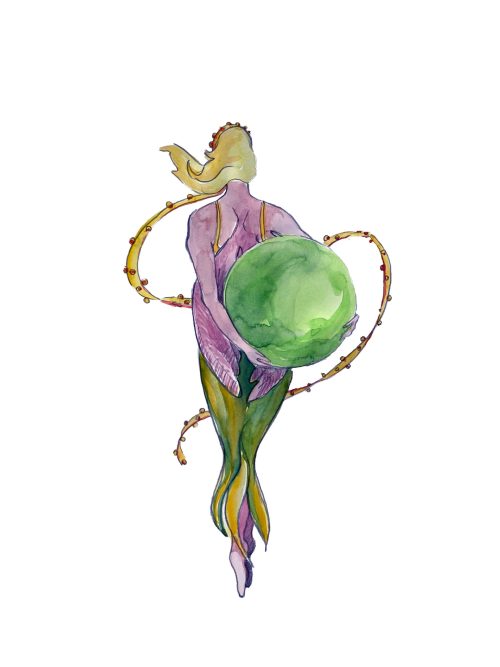 venus fee astrologie aquarell illustration weltraum planet