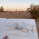 urban sketching in der wüste sahara