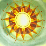 Mandala mit Gold Sonne