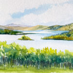 Norwegen Rauland im Aquarell gemalt