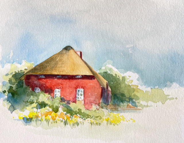 Reetdachhaus in Nordfriesland Strohdach